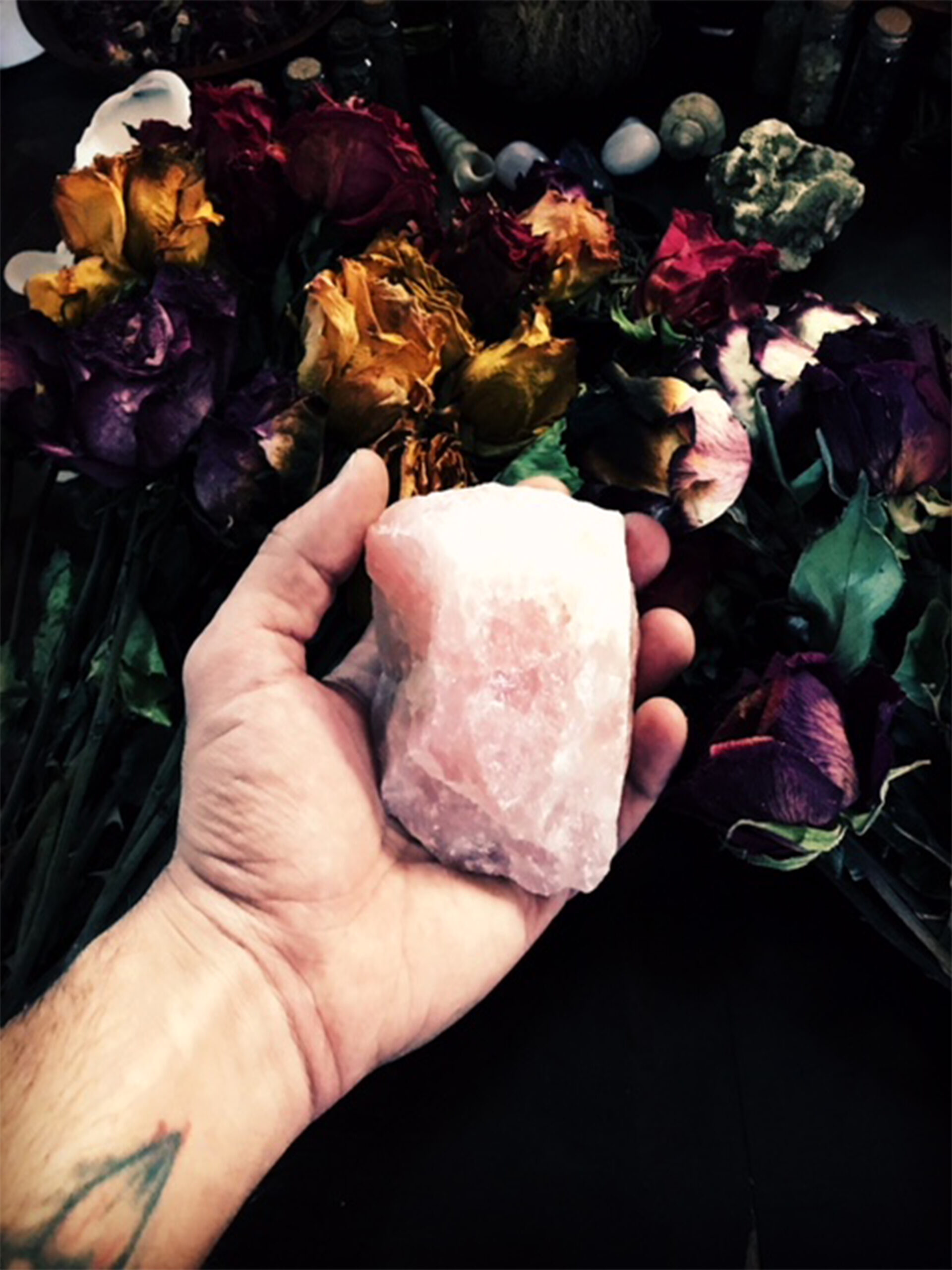 genuine raw rose quartz